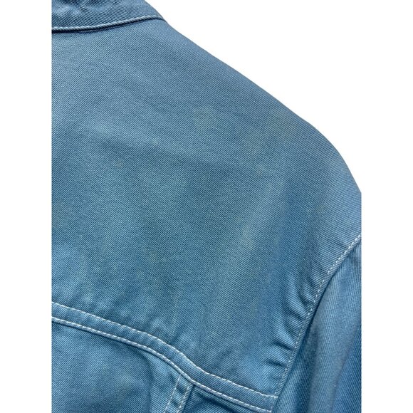 Peck & Peck Weekend Blue Trucker Style Jacket with Ruffle Trim - Picture 11 of 11